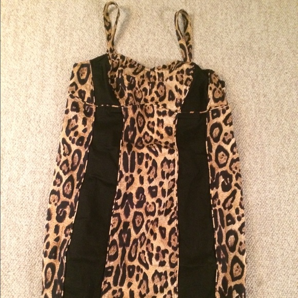Really cute leopard dress, worn once