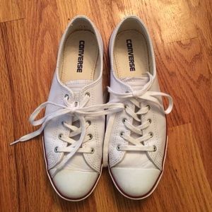 white leather converse