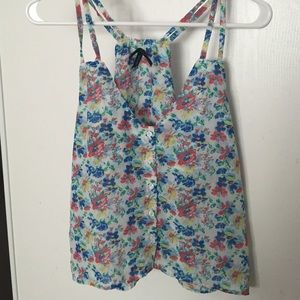 Spring Button Up Tank💙💚❤️