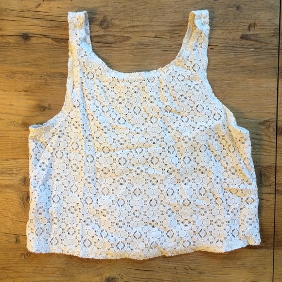Crochet White Boho Festival Crop Top