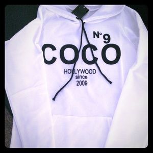 Size medium (can fit a small) white hoodie