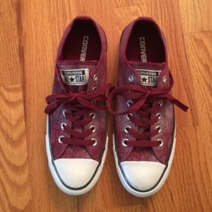 maroon speckle converse