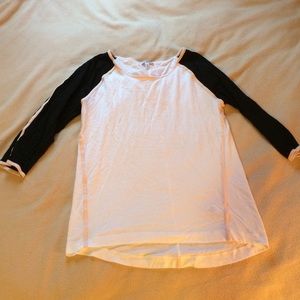 Express white and black top