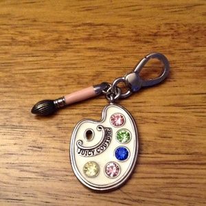 Juicy couture paint brush and palette charm