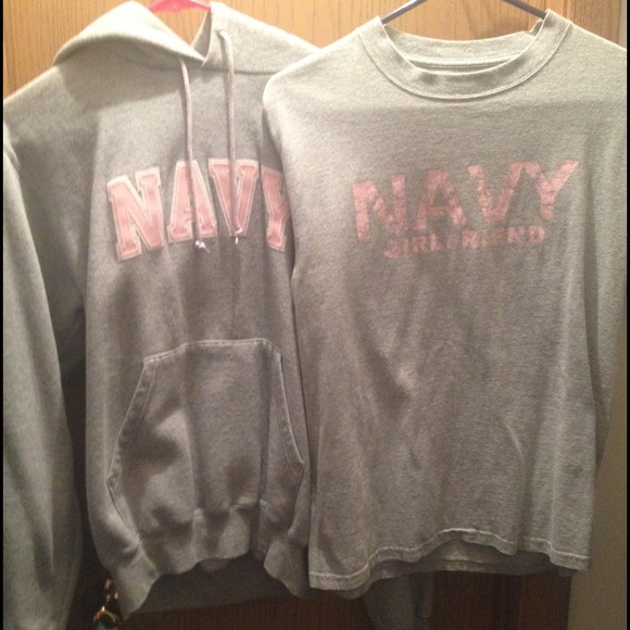 Navy hoodie and t-shirt