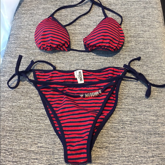 moschino swimsuit red