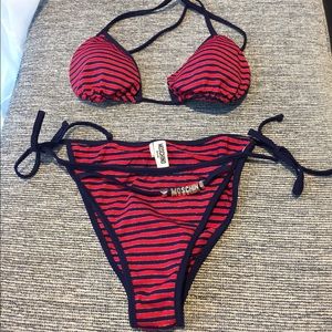 Moschino bikini in Blue and Red stripe