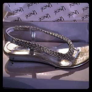 New silver sandals