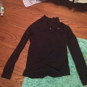Black under armour semi fitted running shirt