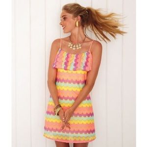 Lilly Pulitzer chevron patterned layla dress xs