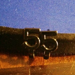 Black Number 5 Earrings