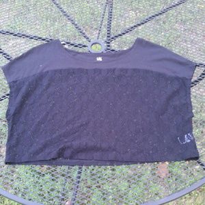 3/$15 - Black Lace T Shirt XL