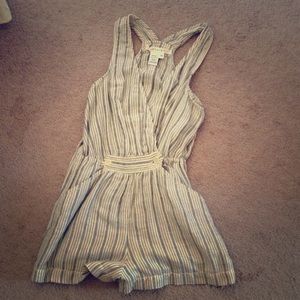 MAX Studio Blue and cream romper! Barely used.