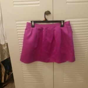 Purple polyester skater skirt with side pockets