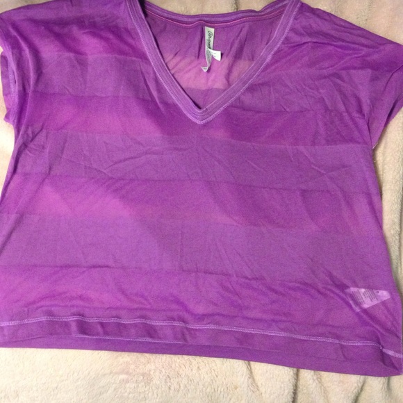 Purple Aeropostale shirt.