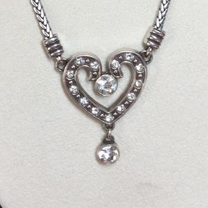 Brighton Crystal Heart Reversible Heart Necklace