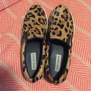 Steve Madden Ecentric Leopard slip on's