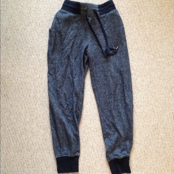 Black and gray cuffed ankle sweats