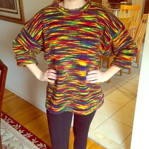 Vintage "Ugly" Rainbow Oversized Sweater