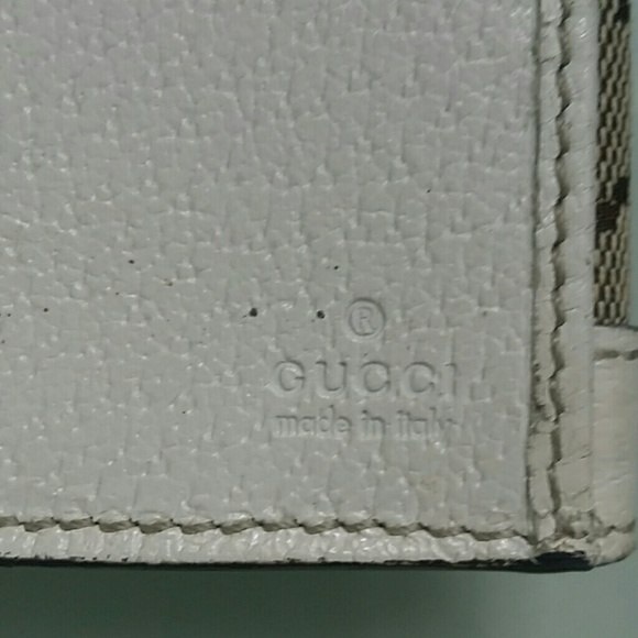 Gucci wallet in canvas and cream leather - Picture 3 of 4