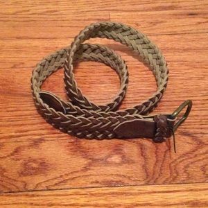 Brown Leather Braided Belt