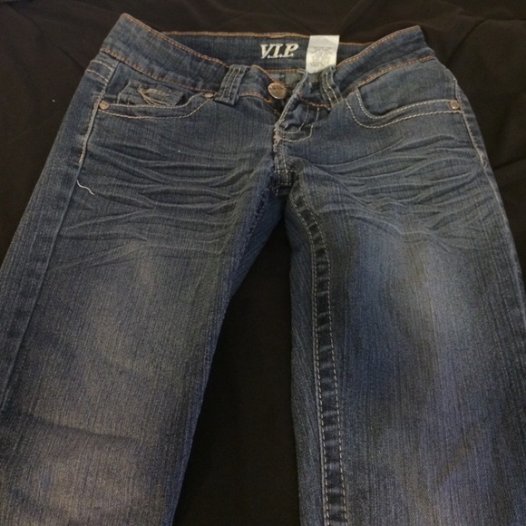 VIP dark wash skinny jeans size 3/4 - Picture 2 of 4