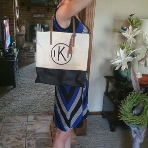 MUDPIE INITIAL "K" PURSE W/ TASSEL