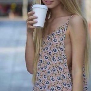 Brandy Melville Blush Floral Dress