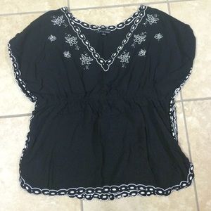 Boho hippie style black top