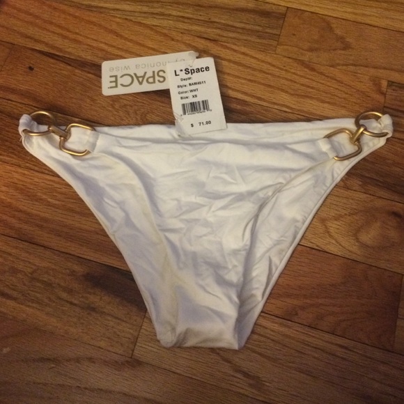 L*Space Bikini Bottom in white