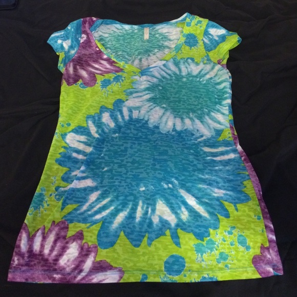 Flowery TieDye shirt from Rue 21 - Picture 1 of 2