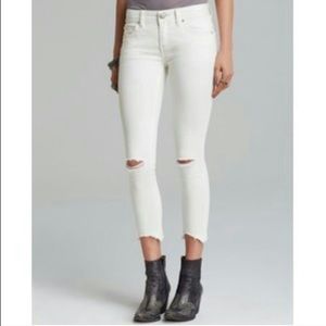 NWT FREE PEOPLE Midrise White Jeans