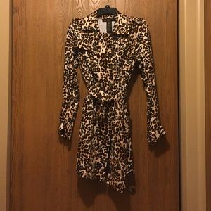 Leopard print coat