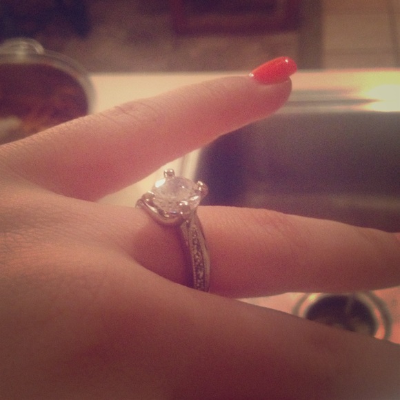 Pure silver promise ring