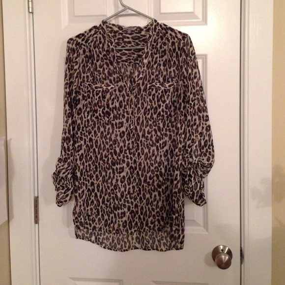 Cheetah print, See-through top.