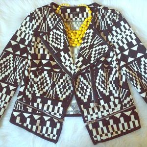 ✨HPx2✨ NWOT Black & Ivory Cardigan Blazer