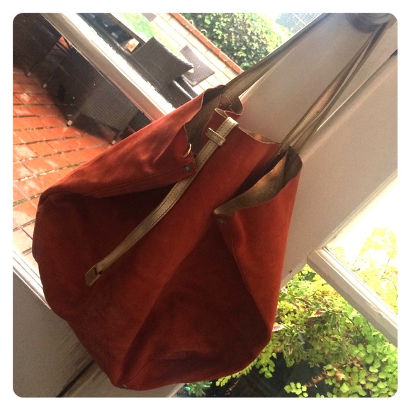 Reversible Tiffany & co orange suede purse