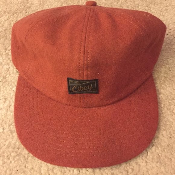 Obey Six Panel Hat | Orange/Red - Picture 2 of 3
