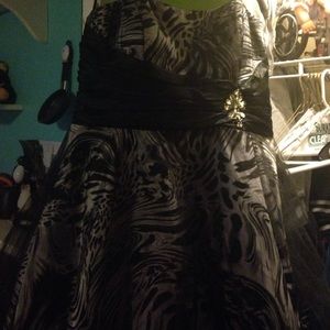 Black and grey homecoming dress!!