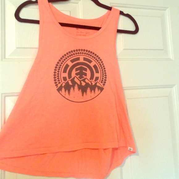Bright peach element tank top.