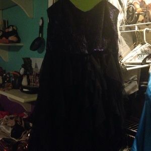 Strapless black and purple home ing dress!