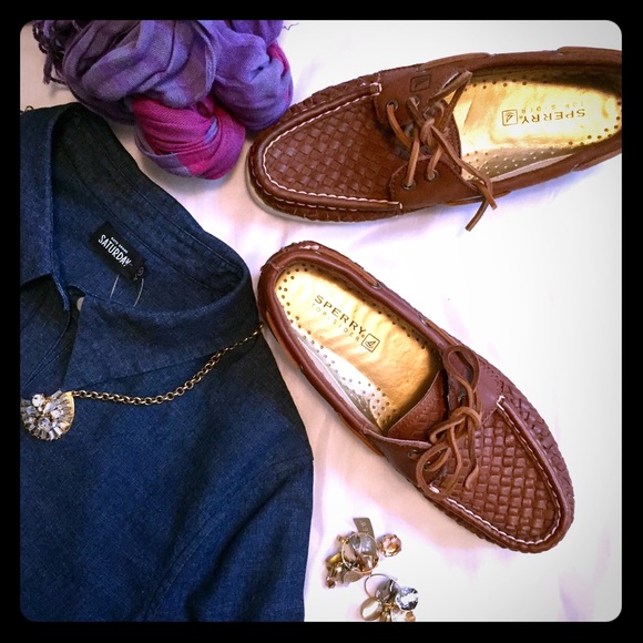 Sperry Shoes - NWOB Sperry woven leather boat shoe