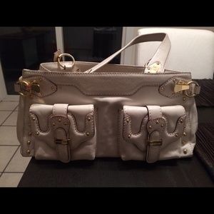 *SOLD* Michael Kors White and Gold Stud Handbag