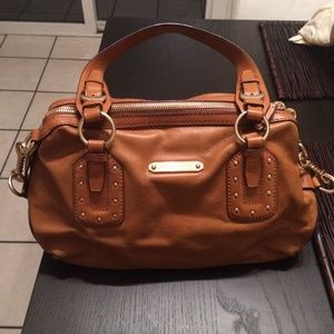 *SOLD* Michael Kors Tan and Gold Handbag