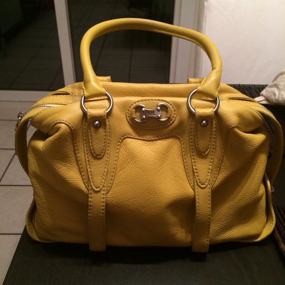 Michael Kors Yellow and Silver Handbag