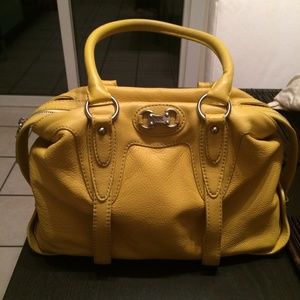Michael Kors Yellow and Silver Handbag