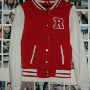 Red baseball jacket