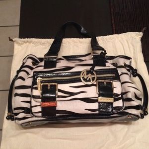 *SOLD* Michael Kors Black & White Pony Hair Bag