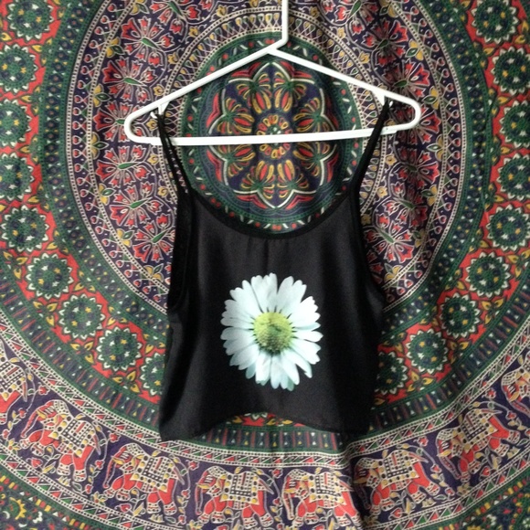 Daisy cropped tank top