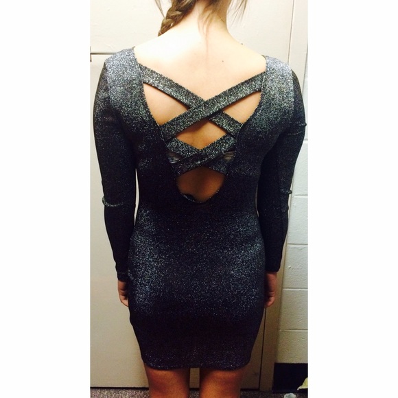Long Sleeve Sparkly Dress